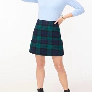 J. Crew Plaid Mini Skirt NWT